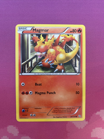 Pokemon Card Magmar Dragons Exalted Common 20/124 Near Mint