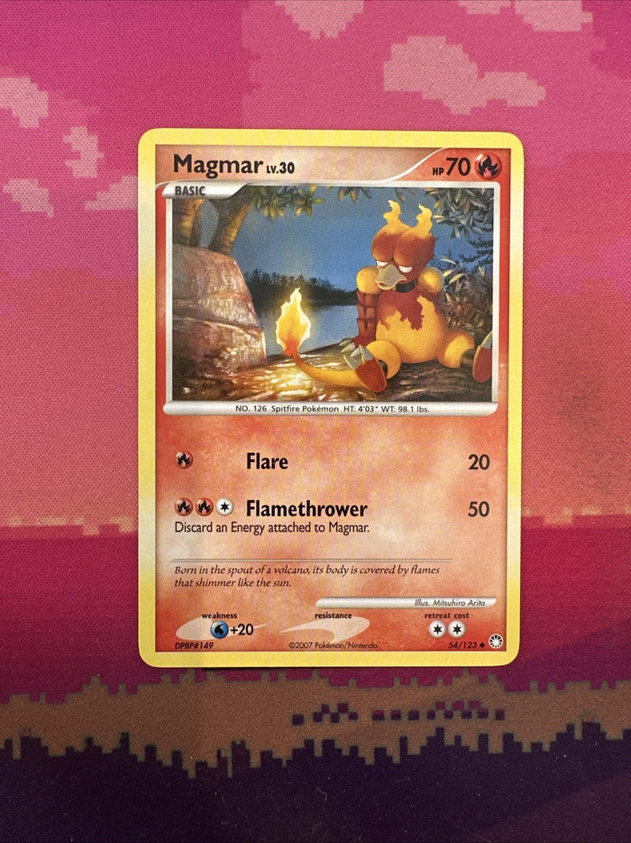 Pokemon Card Magmar Mysterious Treasures Uncommon 54/123 NM
