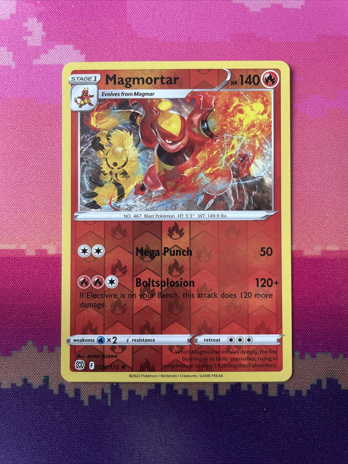 Pokemon Card Magmortar Briliant Stars Reverse Holo Rare 020/172 Near Mint