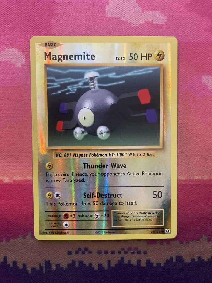 Pokemon Card Magnemite Evolutions Reverse Holo Common 37/108 Near Mint