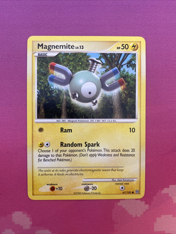 Pokemon Card Magnemite Stormfront Common 67/100 Near Mint