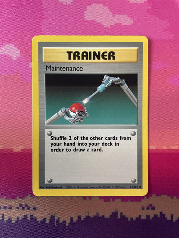 Pokemon Card Maintenance Base Set Unlimited Uncommon 83/102 Near Mint