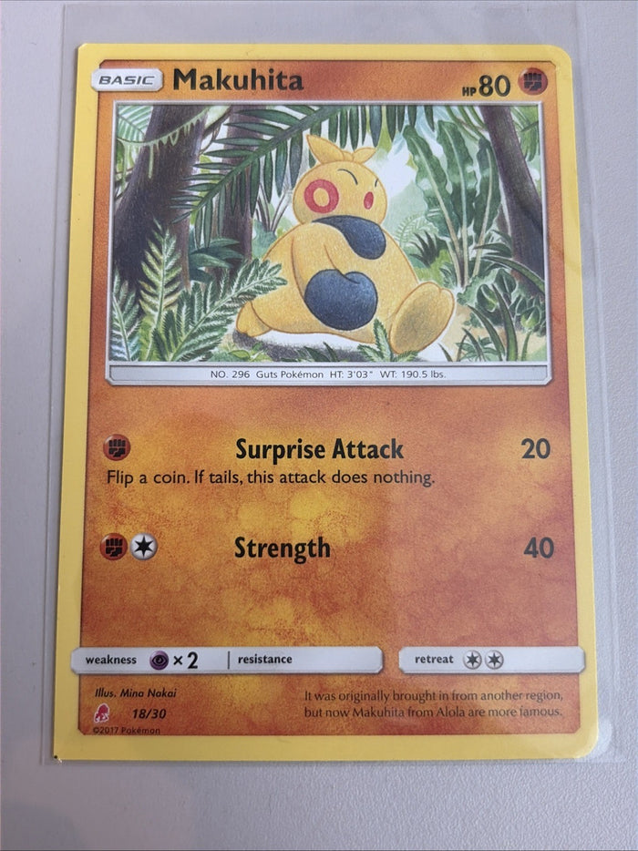 Pokemon Card Makuhita Alignment Dot Square Cut