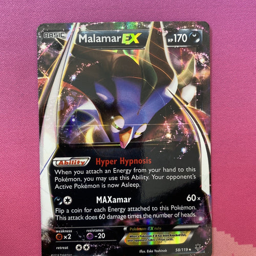 Pokemon Card Malamar ex 58/119 Ultra Rare Phantom Forces Near Mint