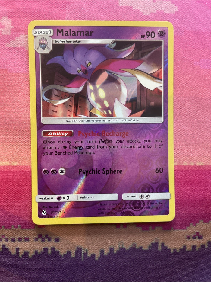 Pokemon Card Malamar Forbidden Light Reverse Holo Rare 51/131 Near Mint