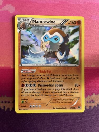 Pokemon Card Mamoswine Breakthrough Holo Rare 82/162 Near Mint