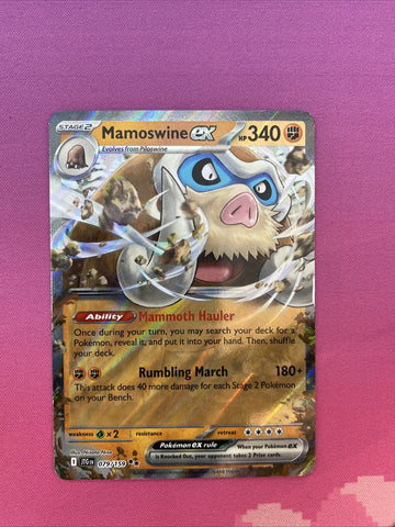 Pokemon Card Mamoswine ex 079/159 Double Rare Journey Together Near Mint