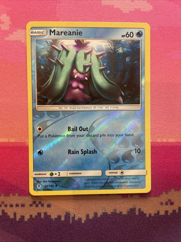 Pokemon Card Mareanie Guardians Rising Reverse Holo Uncommon 39/145 Near Mint