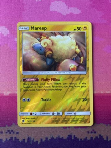 Pokemon Card Mareep Lost Thunder Reverse Holo 75/214 Near Mint