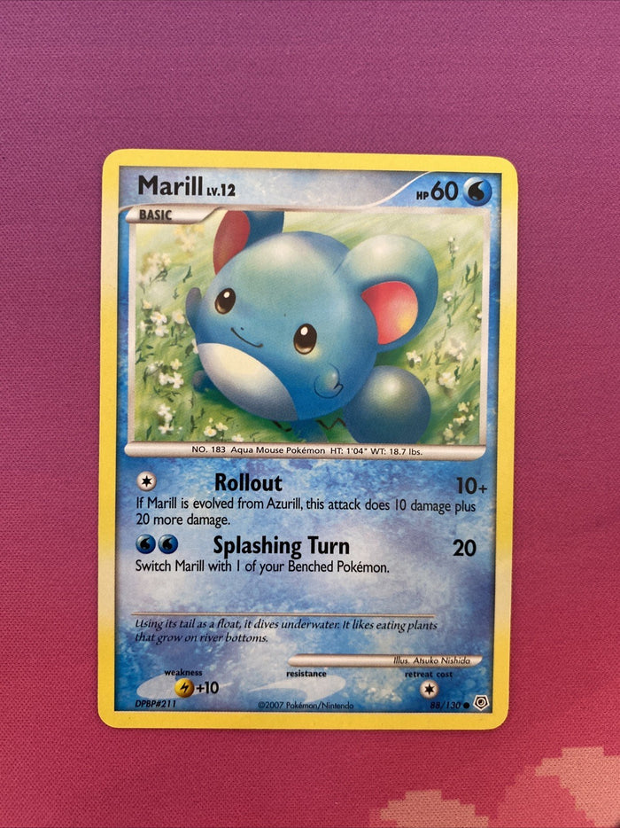 Pokemon Card Marill Diamond & Pearl Common 88/130 Near Mint