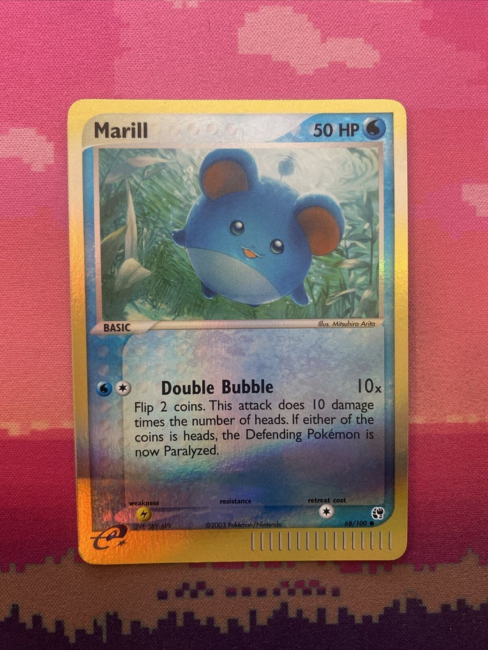 Pokemon Card Marill Ex Sandstorm Reverse Holo Common 68/100 Near Mint