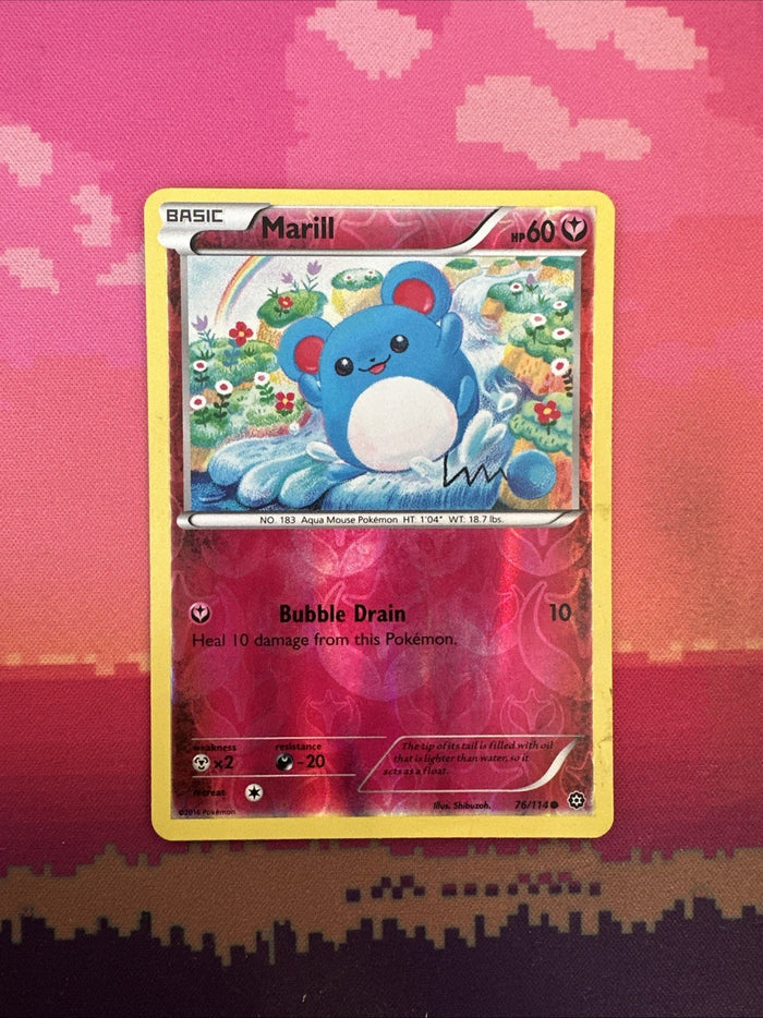 Pokemon Card Marill Steam Siege Reverse Holo 76/114 Near Mint