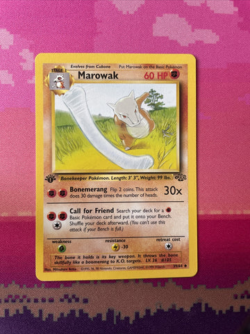 Pokemon Card Marowak 39/64 Jungle 1st Edition Uncommon 39/64 Near Mint