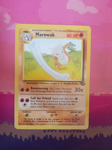 Pokemon Card Marowak Jungle Uncommon 39/64 Near Mint