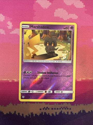 Pokemon Card Marshadow Cosmic Eclipse Reverse Holo Rare 103/236 Near Mint