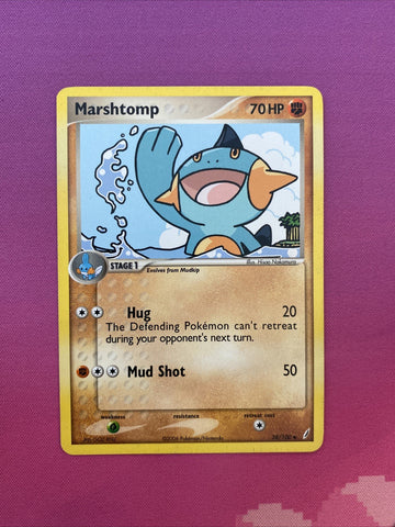 Pokemon Card Marshtomp EX Crystal Guardians Uncommon 38/100 Near Mint