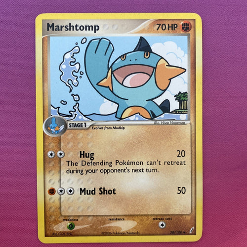 Pokemon Card Marshtomp EX Crystal Guardians Uncommon 38/100 Near Mint