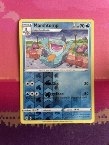 Pokemon Card Marshtomp Fusion Strike Reverse Holo 063/264 Near Mint