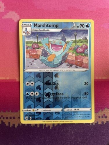Pokemon Card Marshtomp Fusion Strike Reverse Holo 063/264 Near Mint