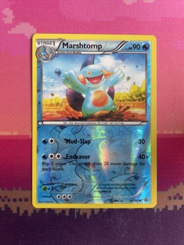 Pokemon Card Marshtomp Primal Clash Reverse Holo Uncommon 34/160 Near Mint