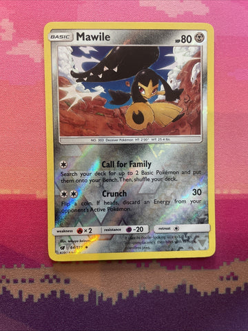 Pokemon Card Mawile Crimson Invasion Reverse Holo Uncommon 64/111 Near Mint