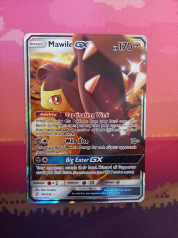 Pokemon Card Mawile GX 141/236 Ultra Rare Unified Minds Near Mint