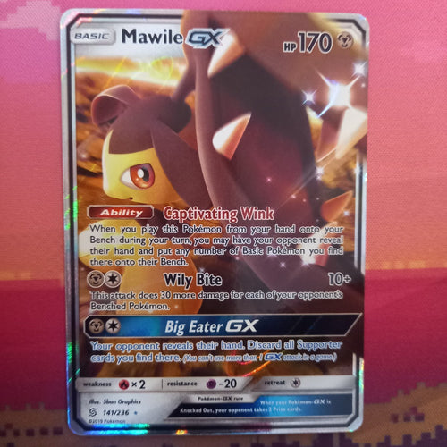 Pokemon Card Mawile GX 141/236 Ultra Rare Unified Minds Near Mint