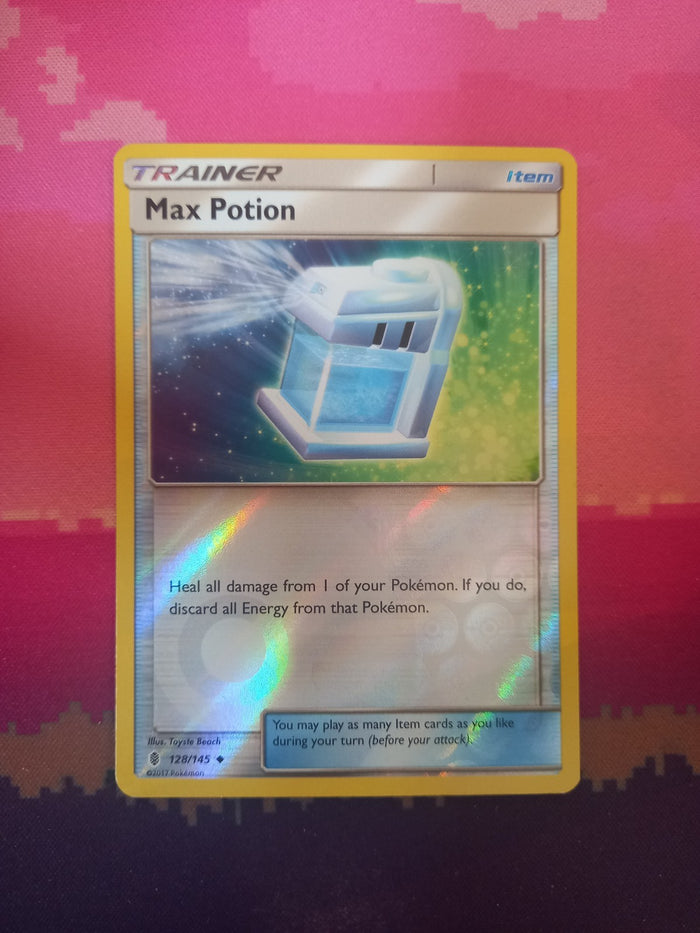 Pokemon card Max Potion 128/145 Reverse Holo Guardians Rising Near Mint