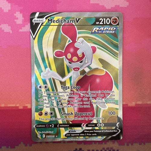 Pokemon Card Medicham 185/203 Ultra Rare Evolving Skies Near Mint