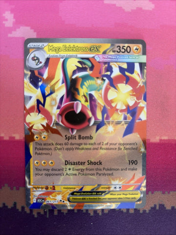 Pokemon Card Mega Eelektross ex 061/217 Double Rare Ascended Heroes Near Mint