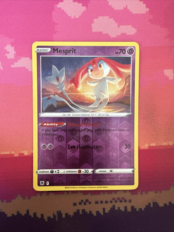 Pokemon Card Mesprit Astral Radiance Reverse Holo Rare 066/189 Near Mint