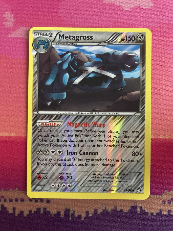 Pokemon Card Metagross Ancient Origins Reverse Holo Rare 49/98 Near Mint