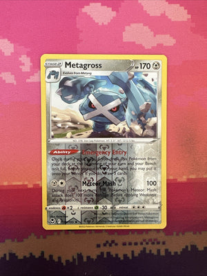 Pokemon Card Metagross Silver Tempest Reverse Holo Rare 119/195 Near Mint