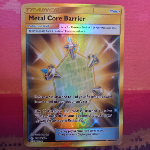 Pokemon Card Metal Core Barrier 232/214 Secret Rare Unbroken Bonds Near Mint
