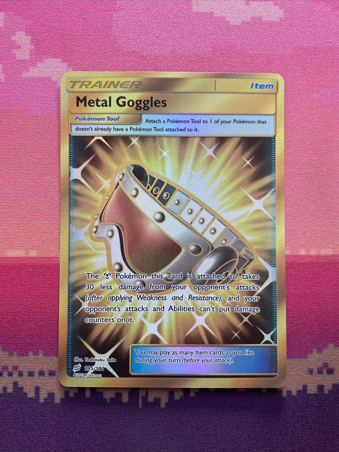 Pokemon Card Metal Goggles 195/181 Secret Rare Team Up Near Mint