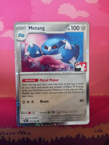 Pokemon Card Metang Prize Pack Cosmo Holo 114/162 Near Mint