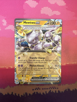 Pokemon Card Mewtwo ex 058/182 Double Rare Paradox Rift Near Mint