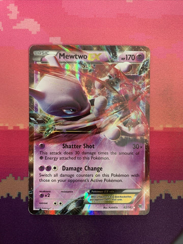 Pokemon Card Mewtwo EX 62/162 Ultra Rare Breakthrough Near Mint