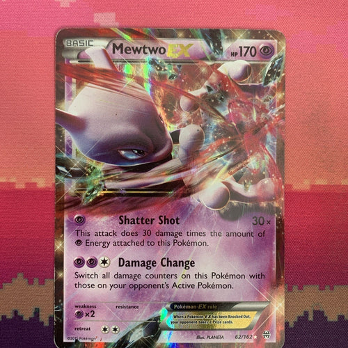 Pokemon Card Mewtwo EX 62/162 Ultra Rare Breakthrough Near Mint