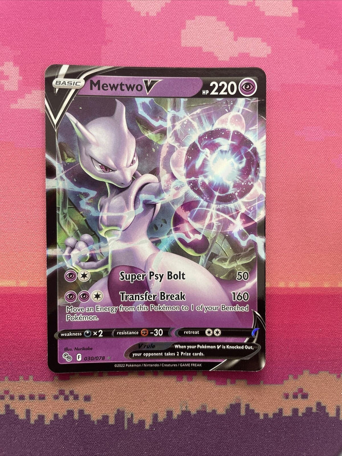 Pokemon Card Mewtwo V 030/078 Ultra Rare Pokemon GO Near Mint