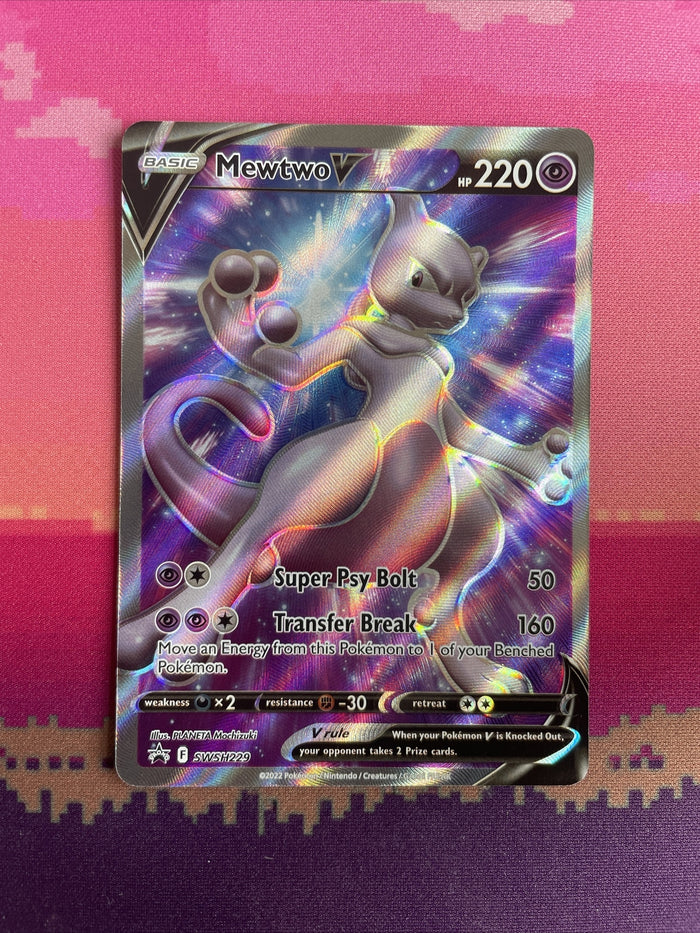 Pokemon Card Mewtwo V SWSH229 Ultra Rare Black Star Promo Near Mint