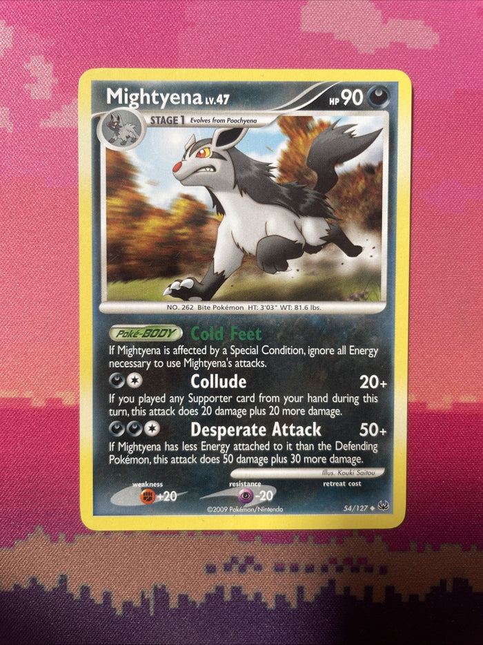 Pokemon Card Mightyena Platinum Uncommon 54/127 Near Mint