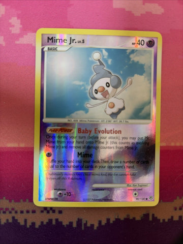 Pokemon Card Mime Jr. Diamond & Pearl Reverse Holo 90/130 Near Mint