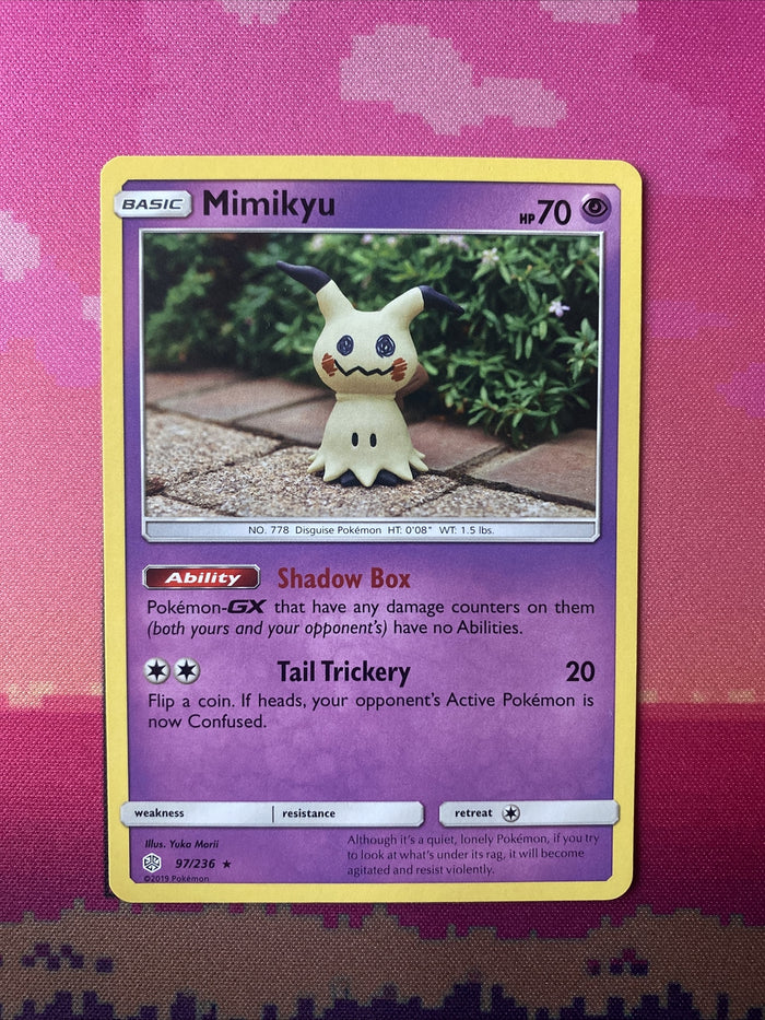 Pokemon Card Mimikyu Cosmic Eclipse Rare 97/236 Near Mint
