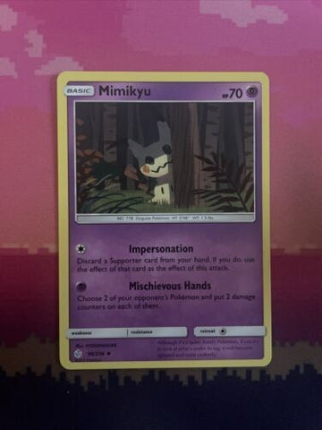 Pokemon Card Mimikyu Cosmic Eclipse Uncommon 96/236 Near Mint