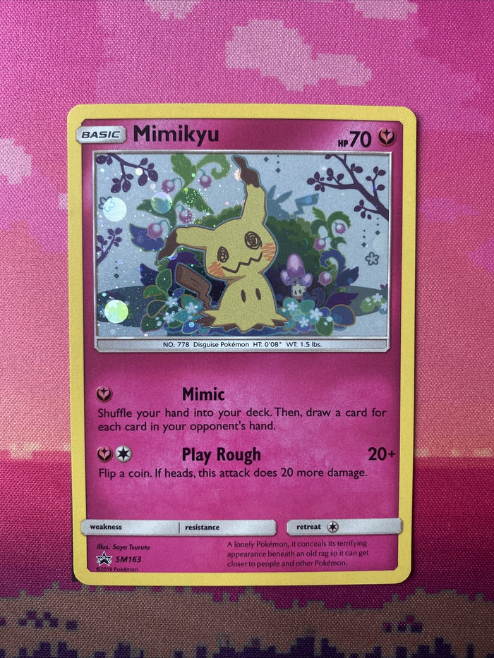 Pokemon Card Mimikyu SM163 Black Star Promo Holo Near Mint