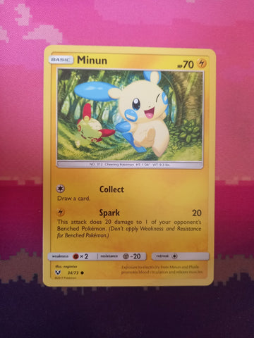 Pokemon Card Minun Shining Legends 34/73 Near Mint