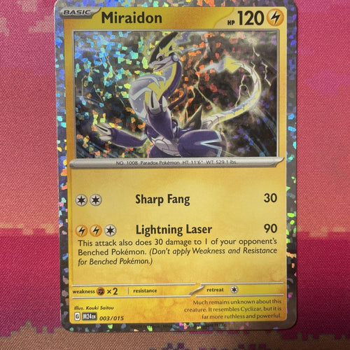Pokemon Card Miraidon McDonald's 2024 Holo 003/015 Near Mint