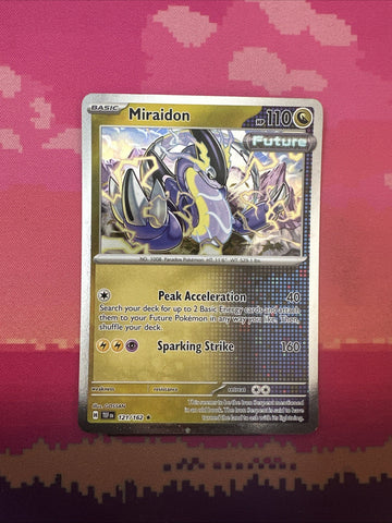 Pokemon Card Miraidon Temporal Forces Cosmo Holo Rare 121/162 Near Mint