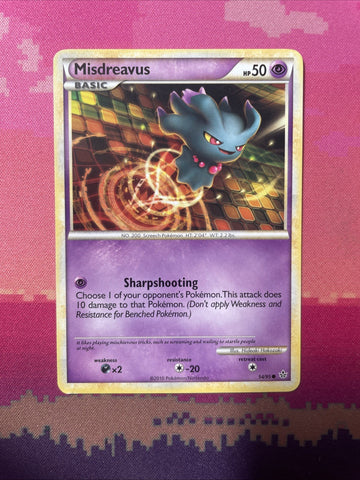 Pokemon Card Misdreavus Unleashed Common 54/95 Near Mint